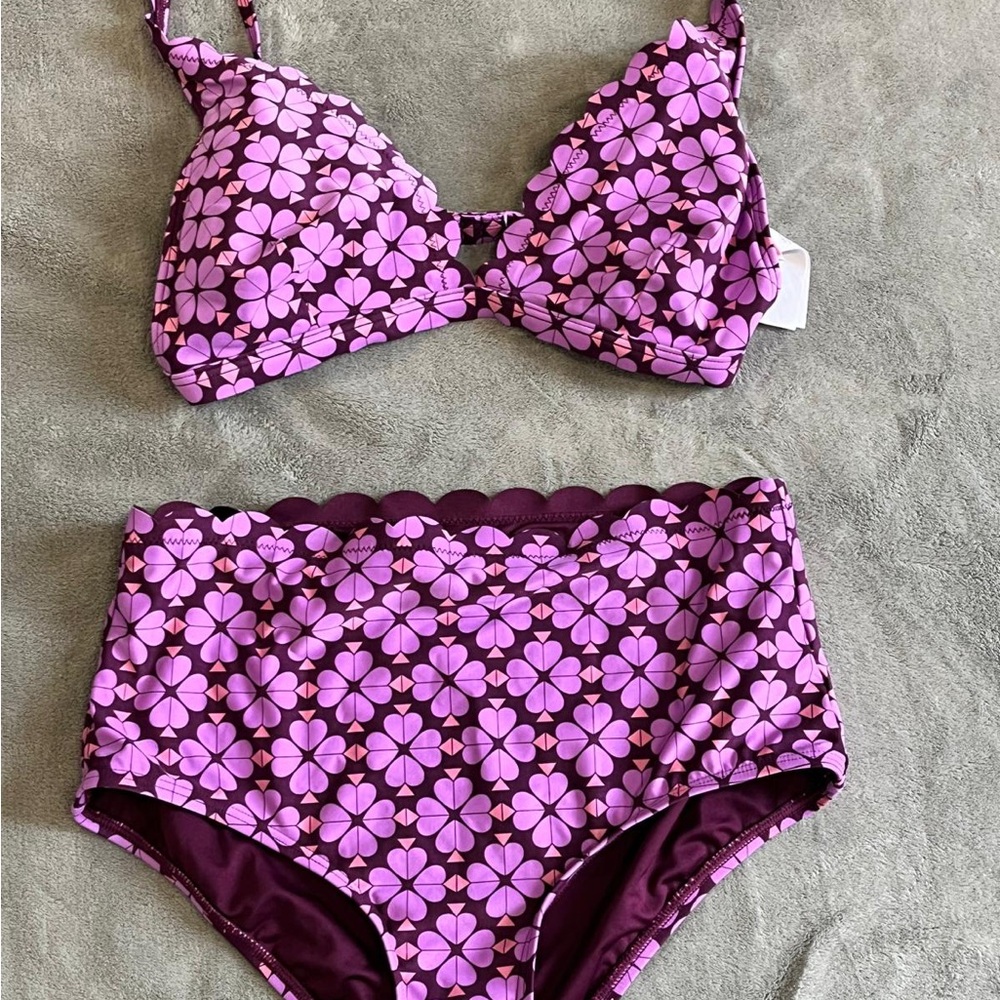 Kate Spade Purple Floral Bikini